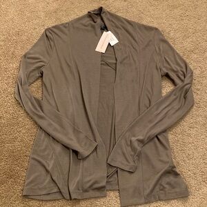 Banana Republic lightweight long sleeve open cardigan top, brownish-gray color